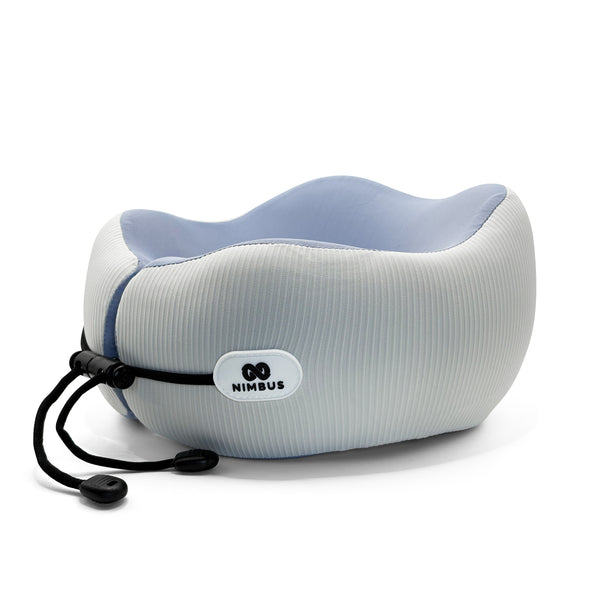 Nimbus travel pillow white colorway with adjustable cord
