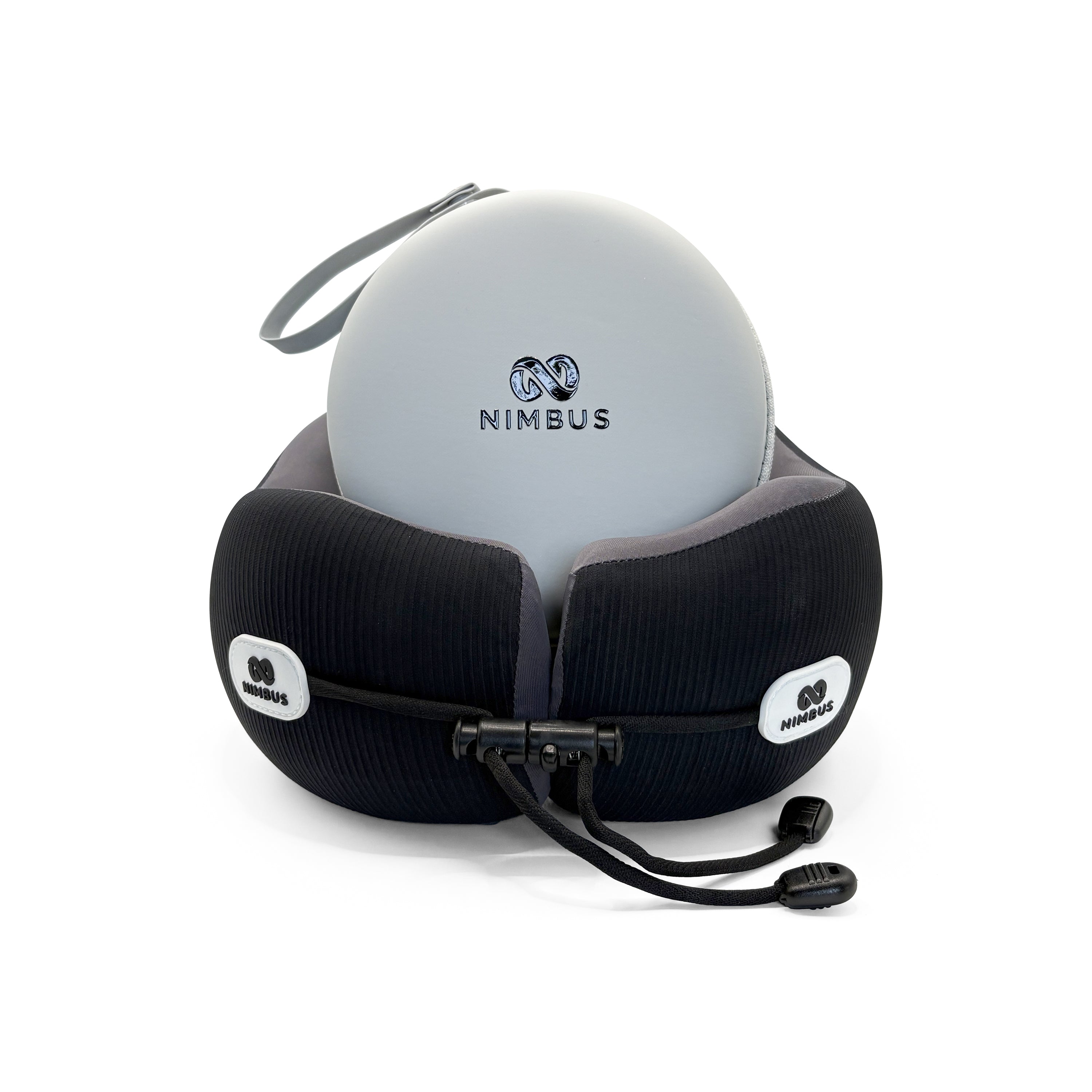 Nimbus memory foam travel pillow with hard case